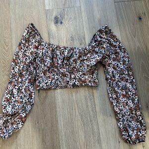 Floral corset crop top